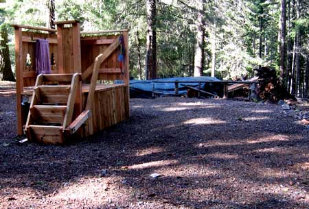 Deck moved and space raked