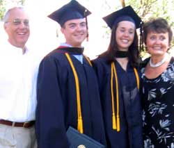 Greg - Kim's Father on the left, Ben, Kim and Nancy - Kim's Mother