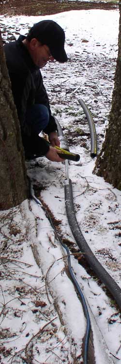 Our water hose must be insulated from the cold nights.