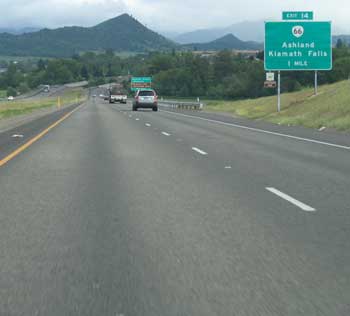 Interstate 5 nearing Rt. 66 Exit