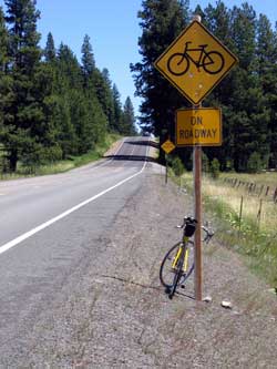 Road riding in the mountains