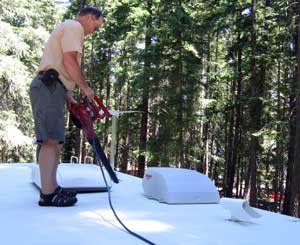 Power sweeping the roof