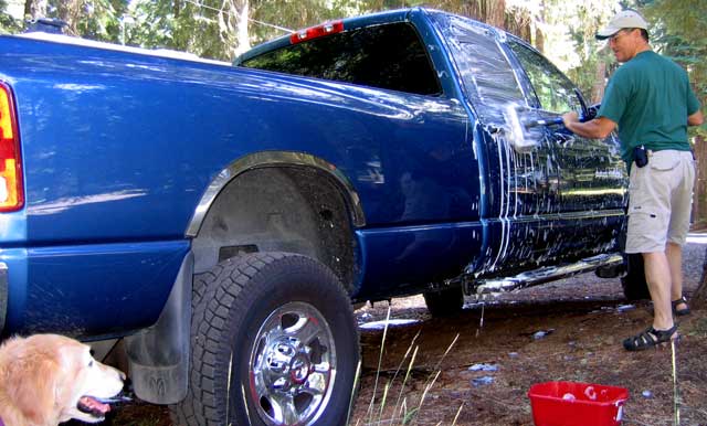 The truck use to seem big until I washed the trailer first.