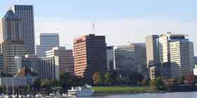 Portland skyline from the Willamette River