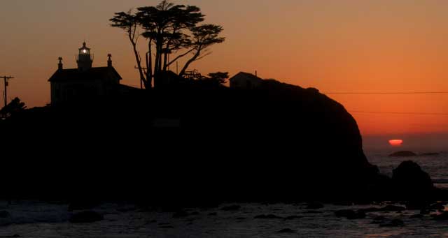 Sunset at the Crescent City Light House