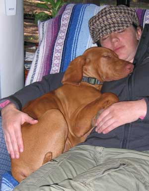 Mindy and I were exhausted after our bike ride.