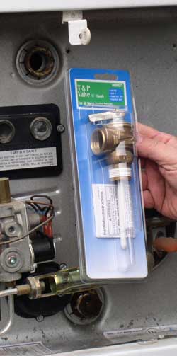 Replace an leaking pressure relief valve
