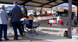 Craft display at the gravel pit