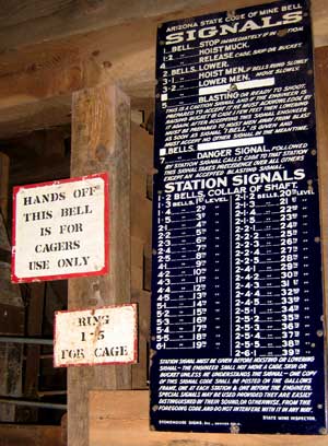 Click to read the bell signals for the 39 levels, that's 3900 feet of elevator shaft
