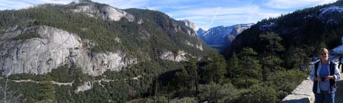 Our first glimpse of Yosemite