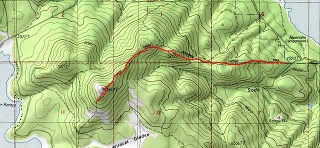 5 miles round trip between Howard Prairie Lake on the right and Hyatt Lake on the left