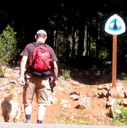 Morgan takes Dale for hike on the Pacific Crest Trail
