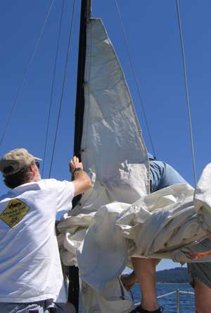 Hoist the main sail