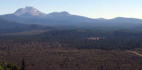 Mt. Lasson with Old Station in the trees below