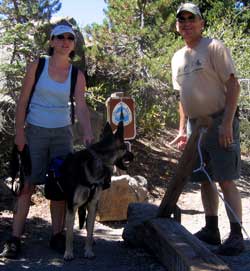 My daughter Mindy and I hike south on the Pacific Crest Trail