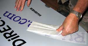 Carrier paper must be pulled at 180 degrees