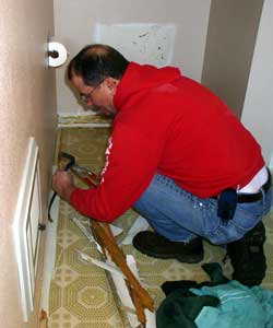 Removing 30 year old linoleum