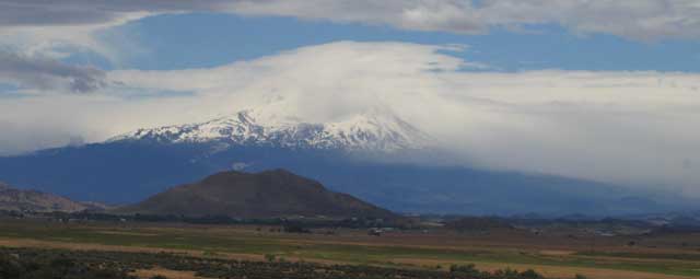 Mt. Shasta from north along Interstate 5