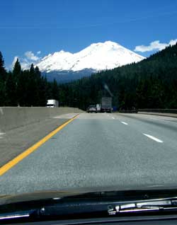 Approaching Mt. Shasta from the south along Interstate 5