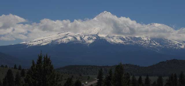 Mt. Shasta from the north along US97