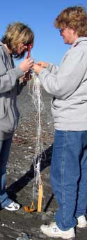Untangling kite line